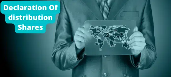 Declaration Of distribution Shares Declaration Of distribution Shares