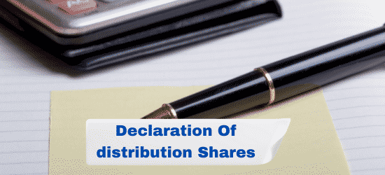 Declaration Of distribution Shares