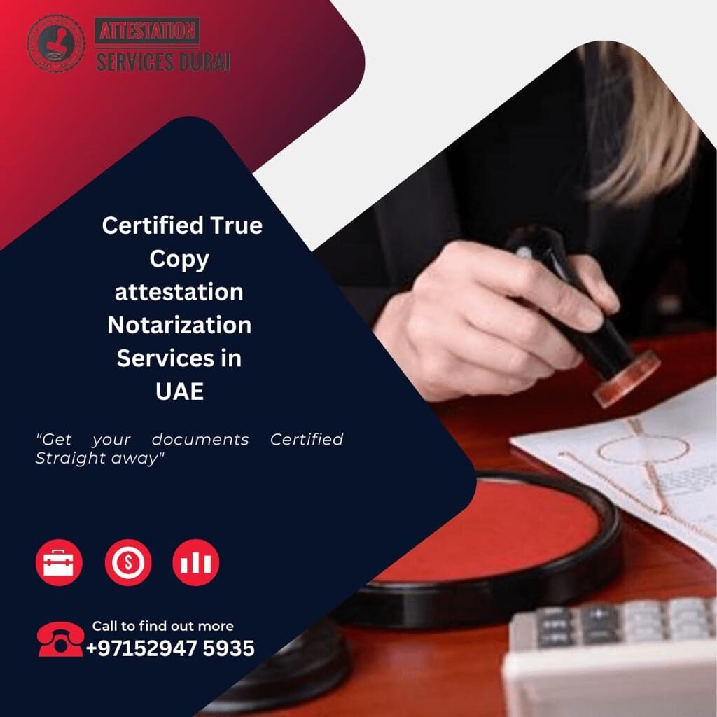 Legal consultant performing process of certified true copy attestation in Dubai