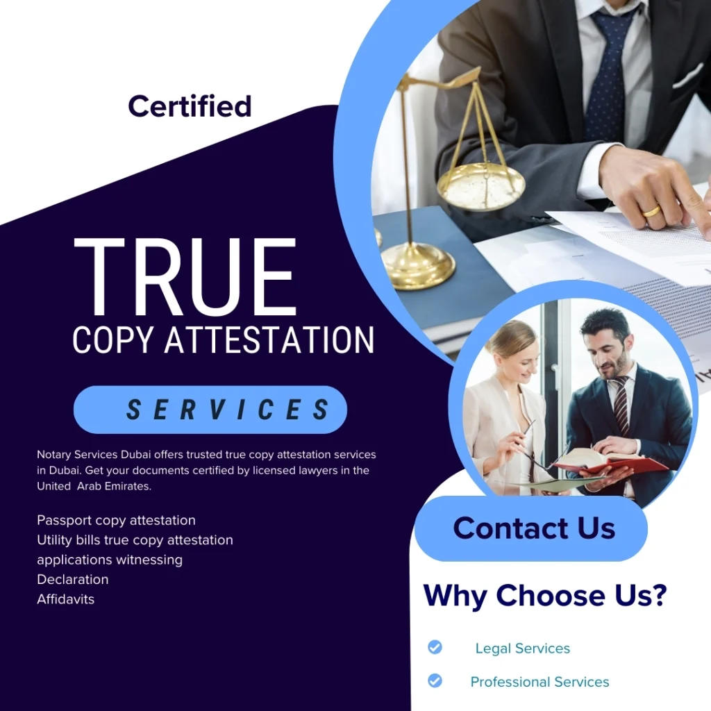 Certified True Copy Attestation in UAE