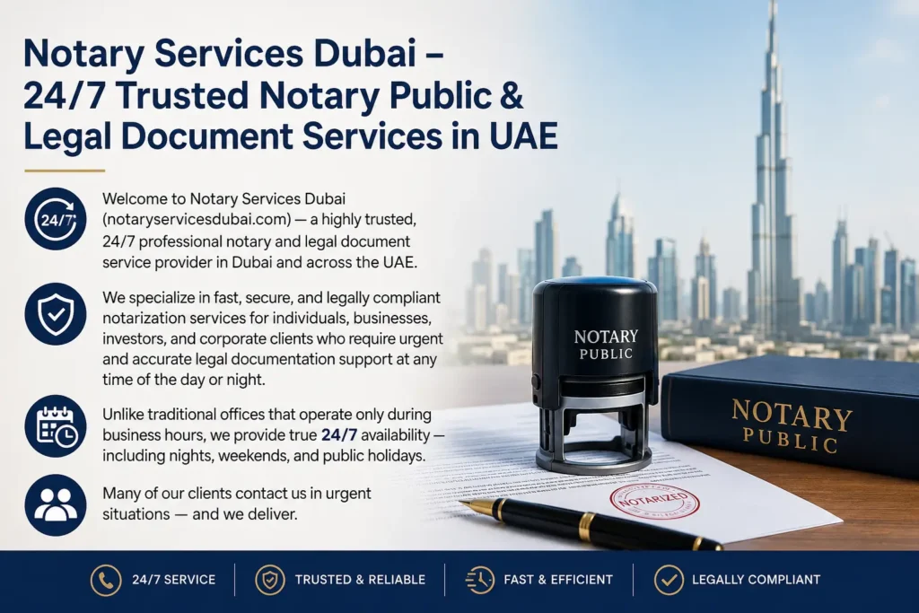 Notary Services Dubai – 24/7 Trusted Notary Public & Legal Document Services in UAE 1 Notary Services Dubai – 24/7 Trusted Notary Public & Legal Document Services in UAE