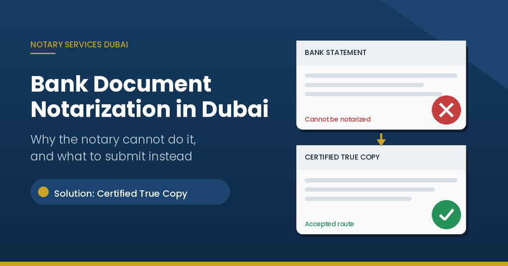 bank document notarization Dubai
